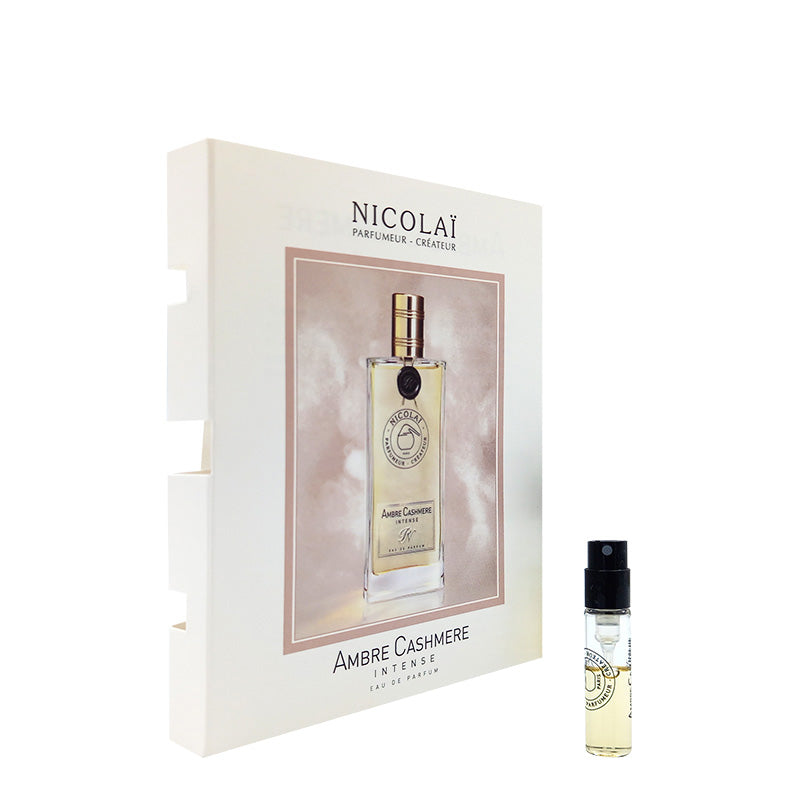 échantillons de parfum officiels de Nicolai Amber Cashmere Intense parfum 1,8 ml 0,07 oz.