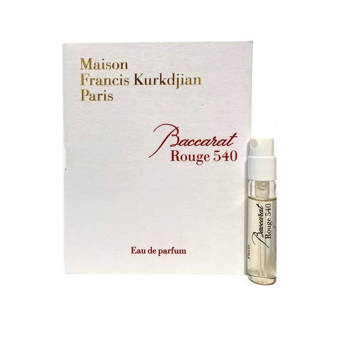 Échantillons officiels de parfums Baccarat Rouge 540 2 ml (0,06 fl. oz) de Maison Francis Kurkdjian