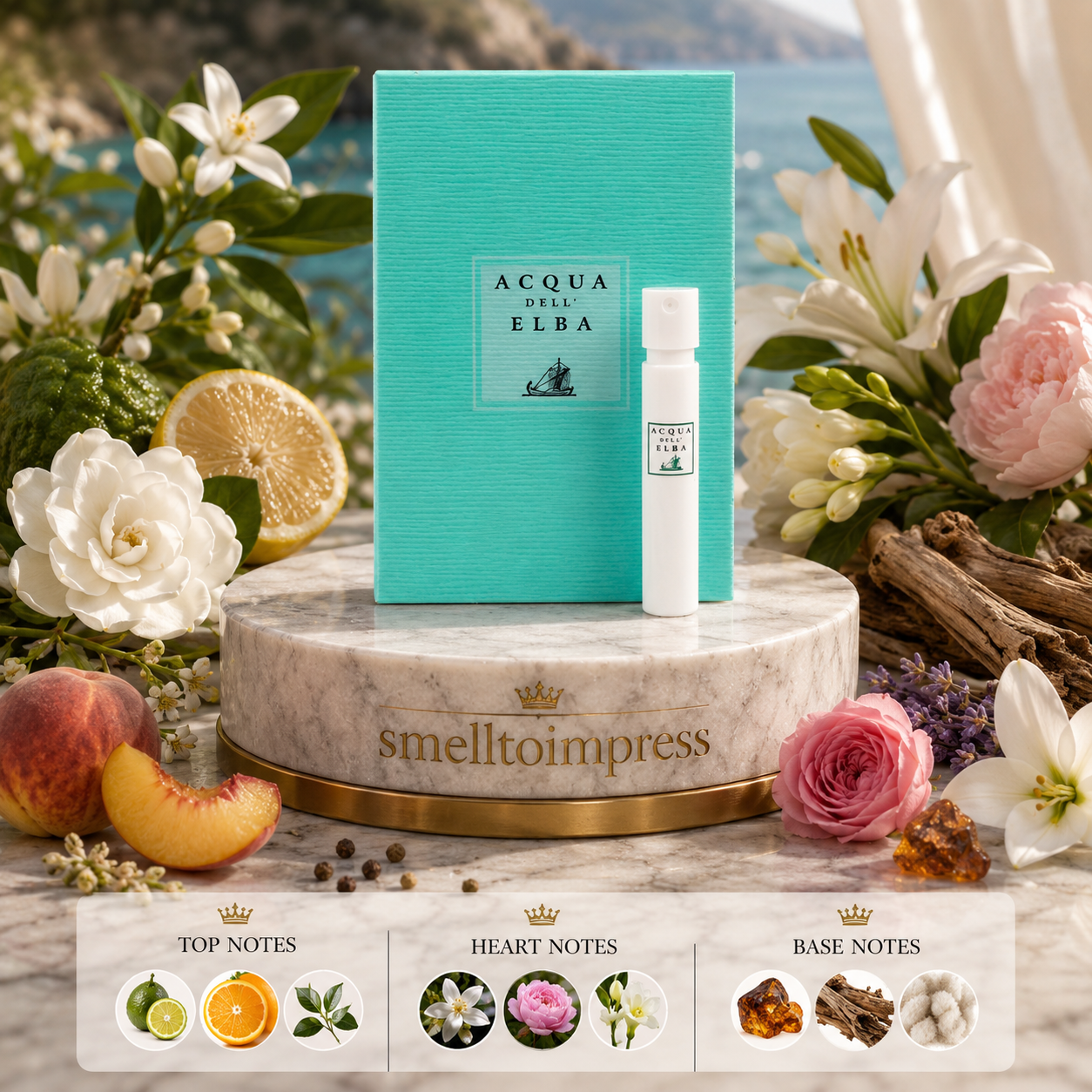 image d’un échantillon officiel de parfum Acqua Dell' Elba Essenza Donna 1,2 ml 0,04 fl. oz