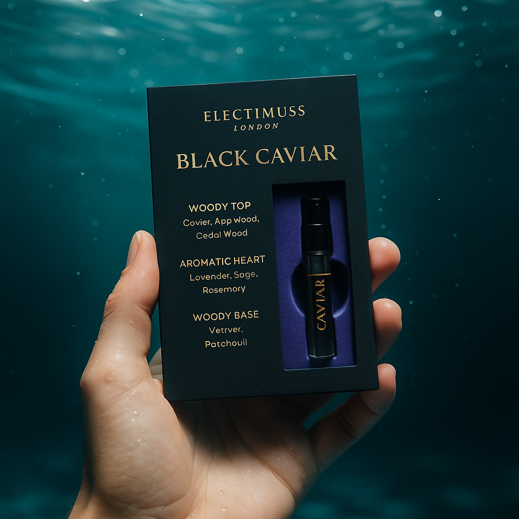 Electimuss London Black Caviar 1.5ml 0.05 fl. oz. échantillon officiel de parfum