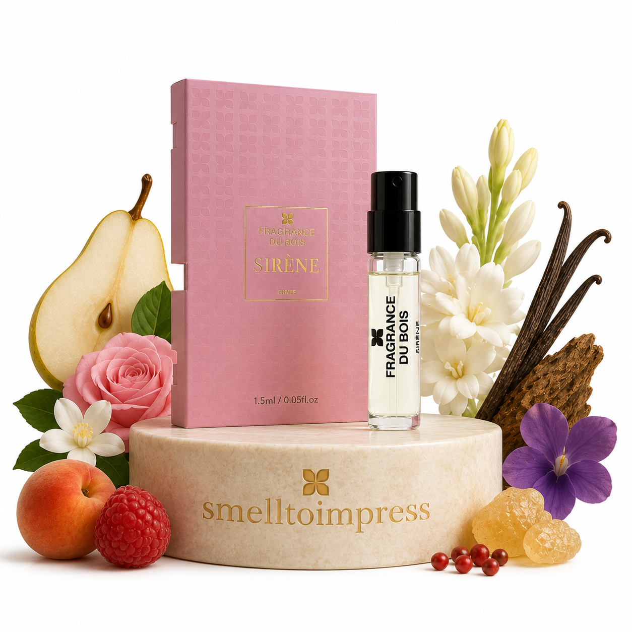 image d’un échantillon officiel de parfum Fragrance Du Bois Sirene Privee 1,5 ml 0,05 fl. oz.