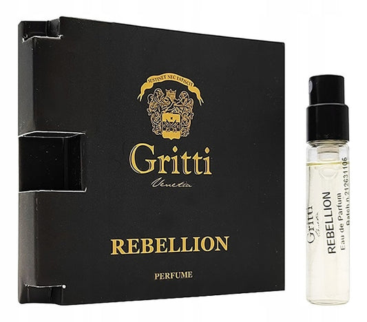 Échantillon de parfum officiel Gritti Rebellion 2 ml 0,06 fl. oz.