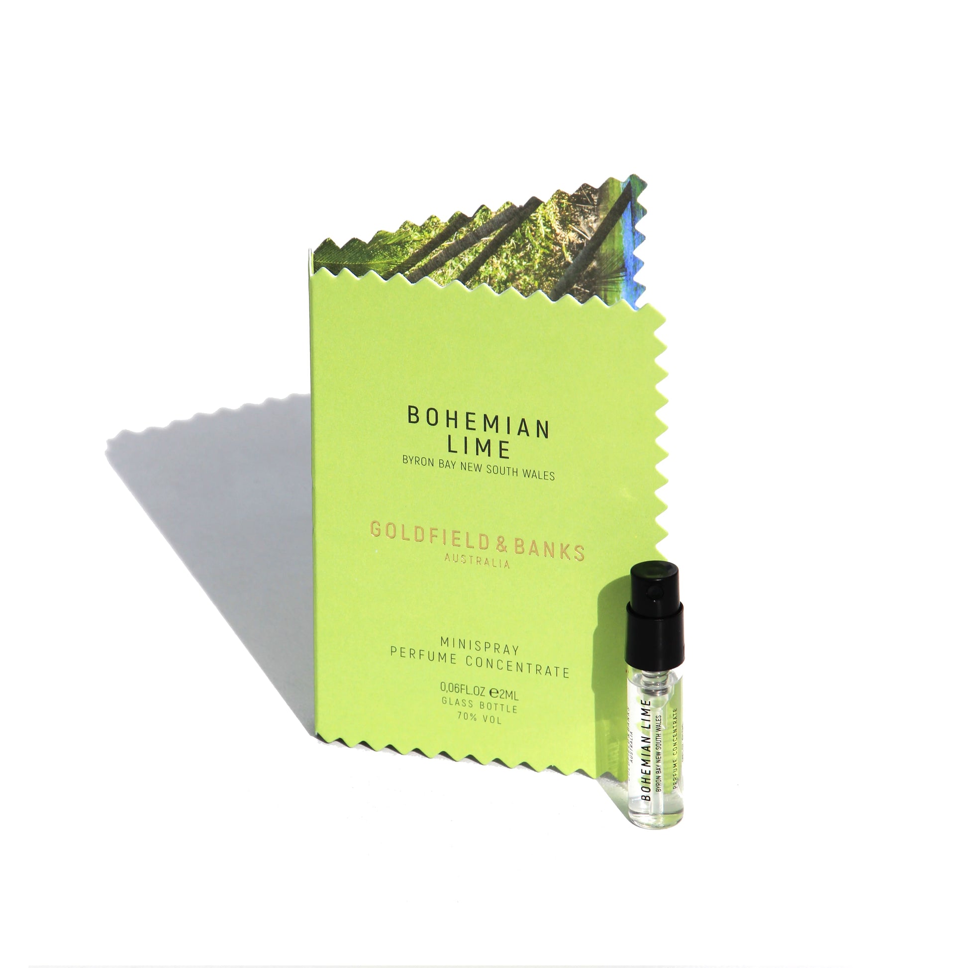 Échantillon officiel de parfum Goldfield and Banks Australia Bohemian Lime 2 ml 0,06 fl. oz.
