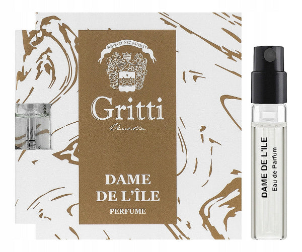 Échantillon de parfum officiel Gritti Dame de l'Ille 2 ml 0,06 fl. oz.