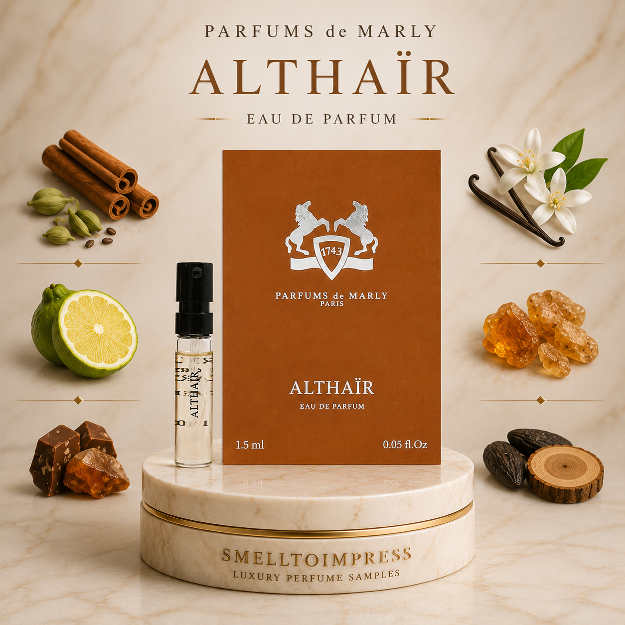 image of Parfums de Marly Althair 1.5ml 0.05 oz. official perfume sample