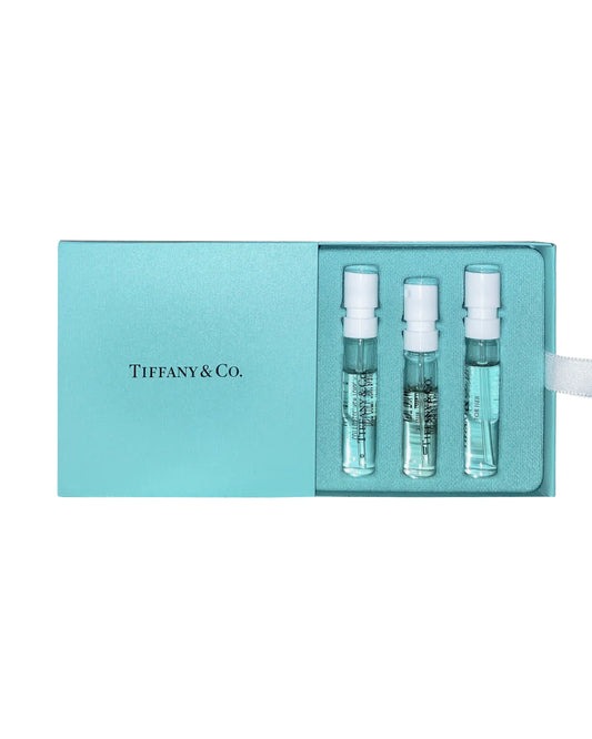 Coffret d'échantillons de parfum Tiffany & Co. : Eau de parfum pour elle 1,2 ml + Eau de parfum Rose Gold 1,5 ml + Eau de parfum Rose Gold Intense 1,5 ml