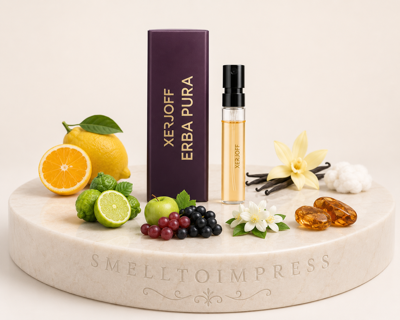 image of official perfume sample of Xerjoff Erba Pura 2ml 0.06 fl. oz