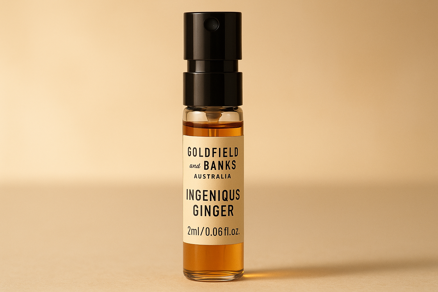 Goldfield and Banks Australia Ingenious Ginger 2ml 0.06 fl. oz. échantillon officiel de parfum