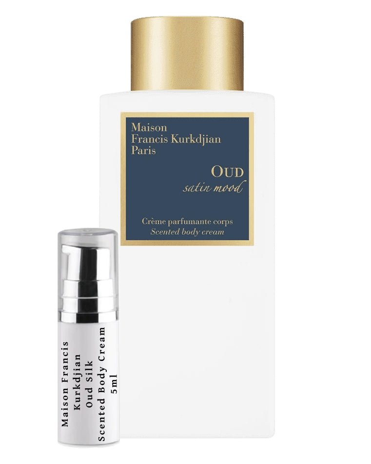 Échantillon de crème parfumée pour le corps Maison Francis Kurkdjian Oud Silk, vaporisateur de voyage de 5 ml