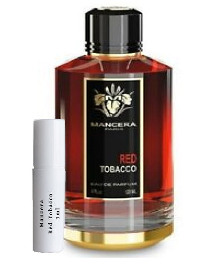 Flacon d'échantillon de tabac rouge Mancera en spray 1 ml