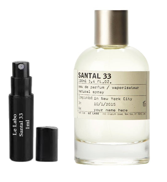 Le Labo Santal 33 1ml 0.03 fl. o.z. perfume sample,  Le Labo Santal 33 1ml 0.03 fl. o.z. 液量オンス公式香水サンプル,  Le Labo Santal 33 1ml 0.03 fl. o.z. парфюмна проба,  Le Labo Santal 33 1ml 0.03 fl. o.z. échantillon de parfum,  Le Labo Santal 33 1ml 0.03 fl. o.z. hajuvesinäyte,  Le Labo Santal 33 1ml 0.03 fl. o.z. próbka perfum,  Le Labo Santal 33 1ml 0.03 fl. o.z. Parfümprobe